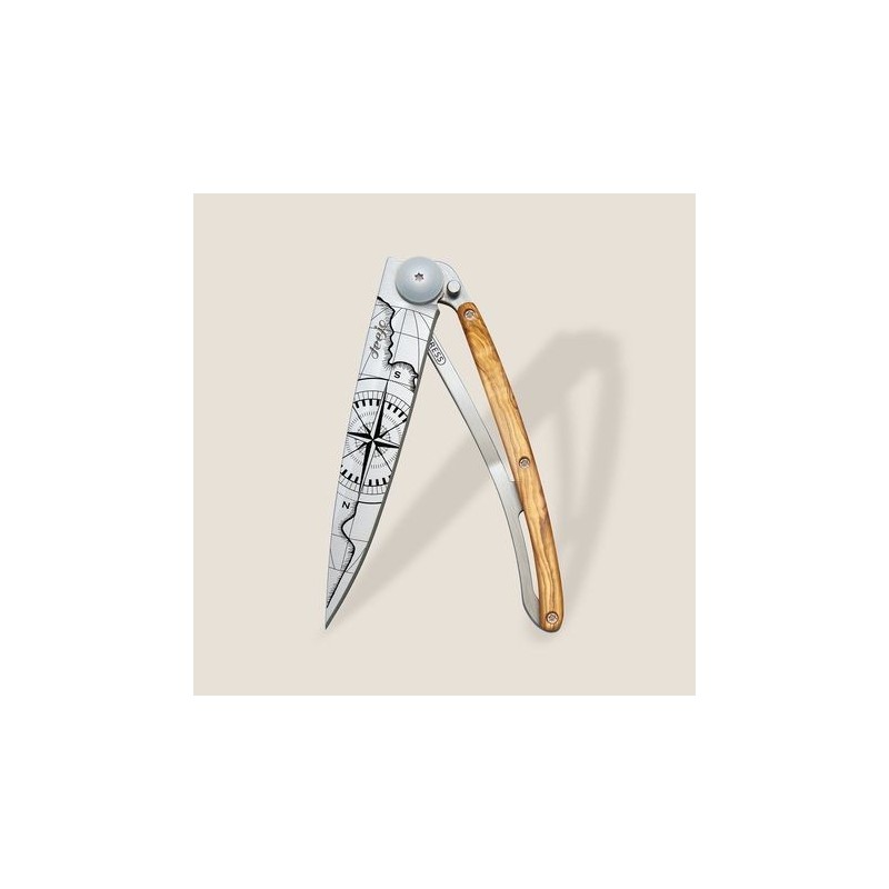 Couteau Deejo Titane 37G - Olivier - Terra Incognita