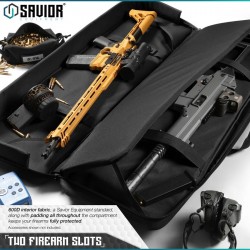 Housse SAVIOR - American Classic - Double Rifle - 55" - NOIR
