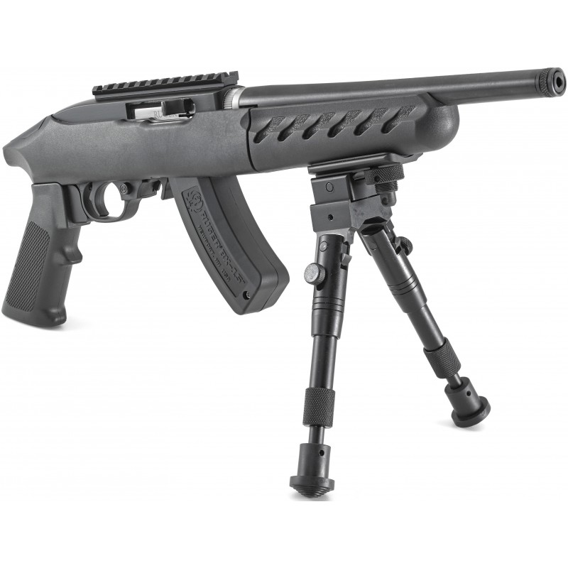 Pistolet Ruger 22 Charger Calibre .22LR 10" 25.4 cm 15 coups Noir fileté 1/2-28"