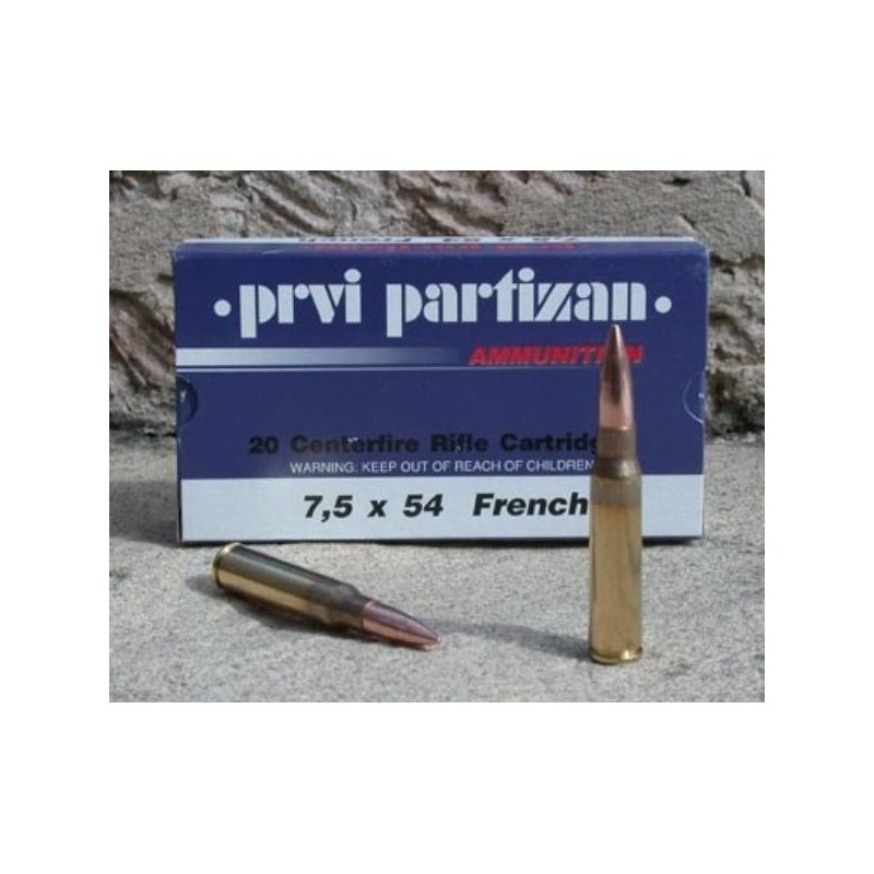 Cartouches PARTIZAN CAL. 7,5X54 French MAS 139-GRS FMJ