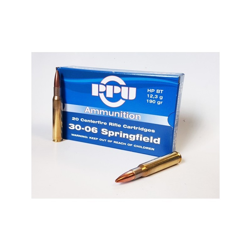 Cartouches PARTIZAN CAL. .30-06 SPRINGFIELD 190-GRS HP BT lot de 500