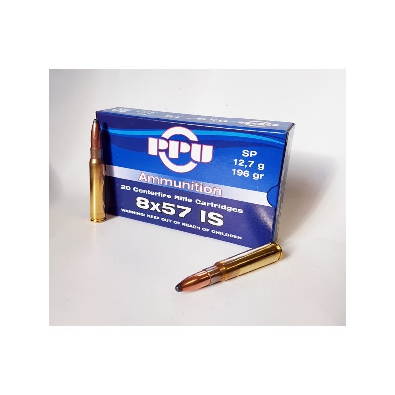 Cartouches PARTIZAN CAL. 8X57 JS 196-GRS SP lot de 1000