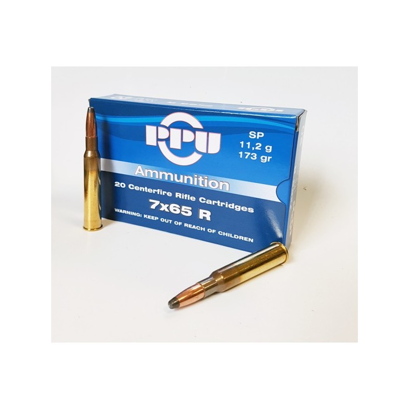Cartouches PARTIZAN CAL. 7X65R 173-GRS SP lot de 1000