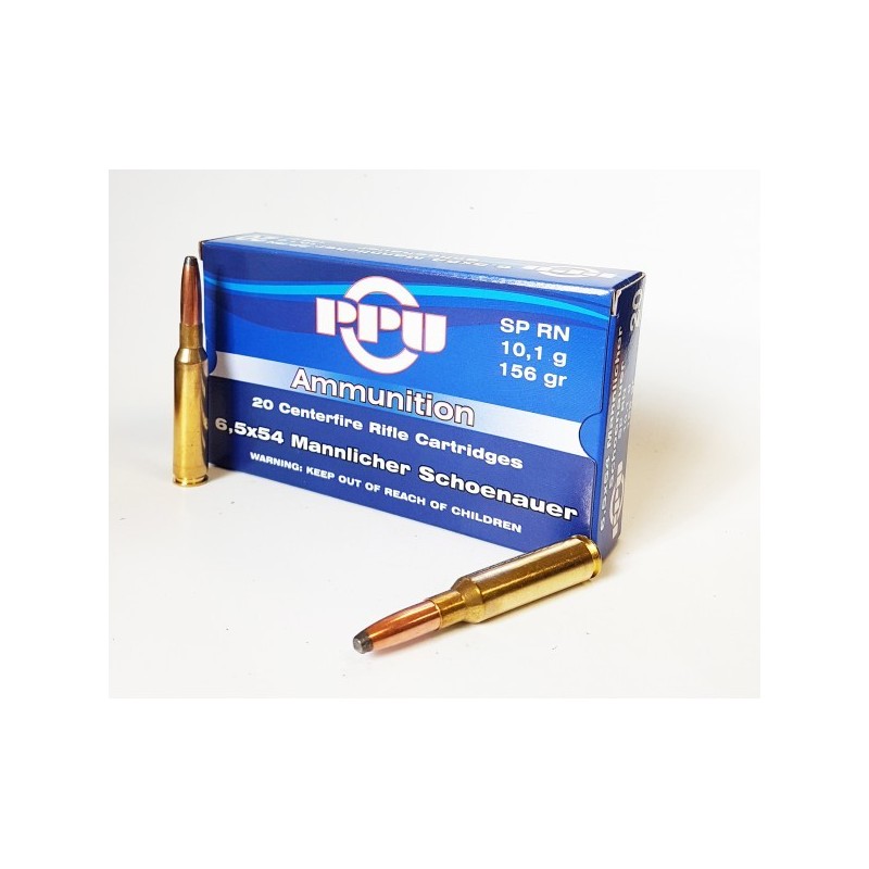 Cartouches PARTIZAN CAL. 8X56 RS MANNLICHER 208-GRS FMJ BT