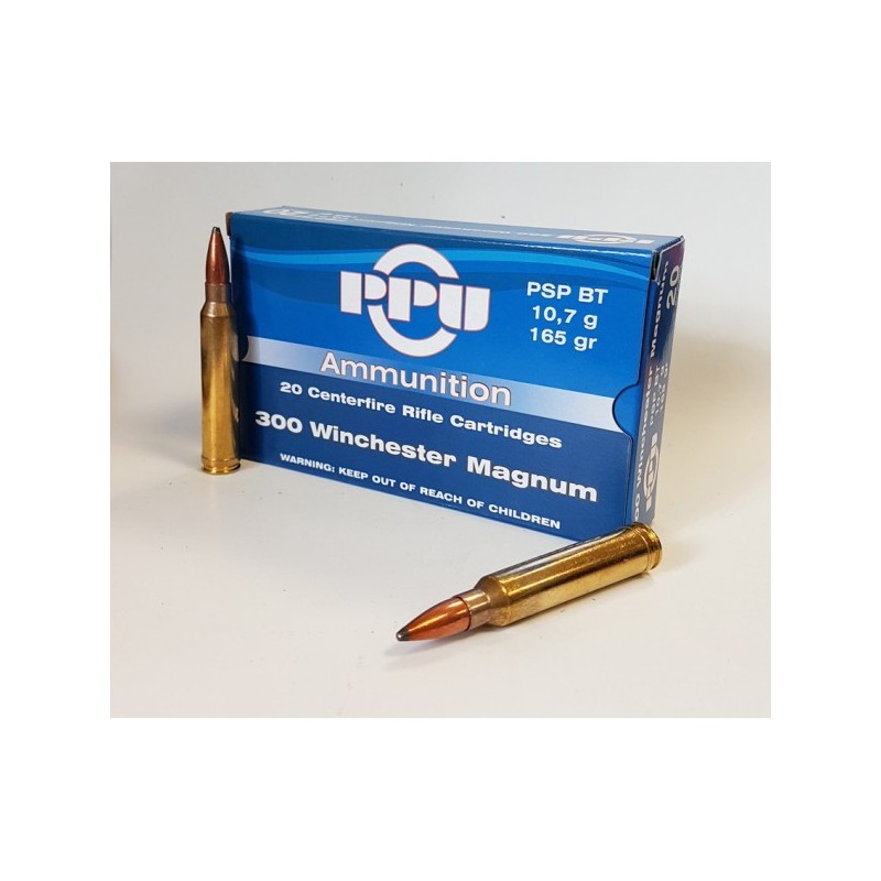 Cartouches PARTIZAN CAL. .300 WIN. MAG. 165-GRS PSP BT lot de 1000
