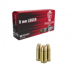 Cartouches FIOCCHI cal. 9x19 FMJ 124gr lot de 1000