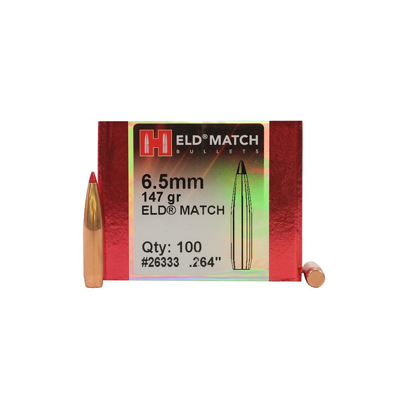 Ogives Hornady ELD Match cal. 6.5mm 147gr - boite de 100 -