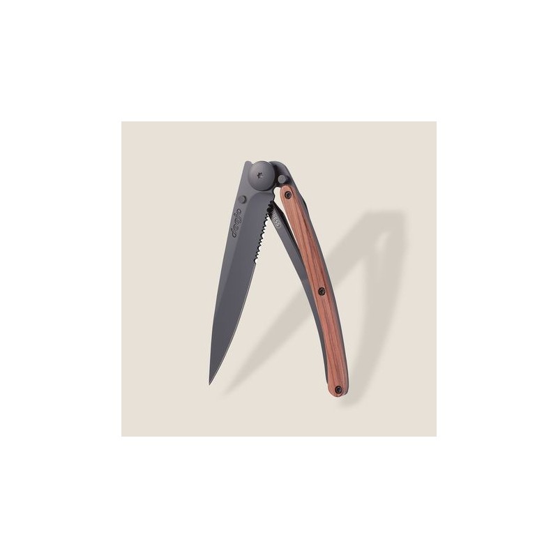 Couteau Deejo SERRATED 37G - Bois Corail