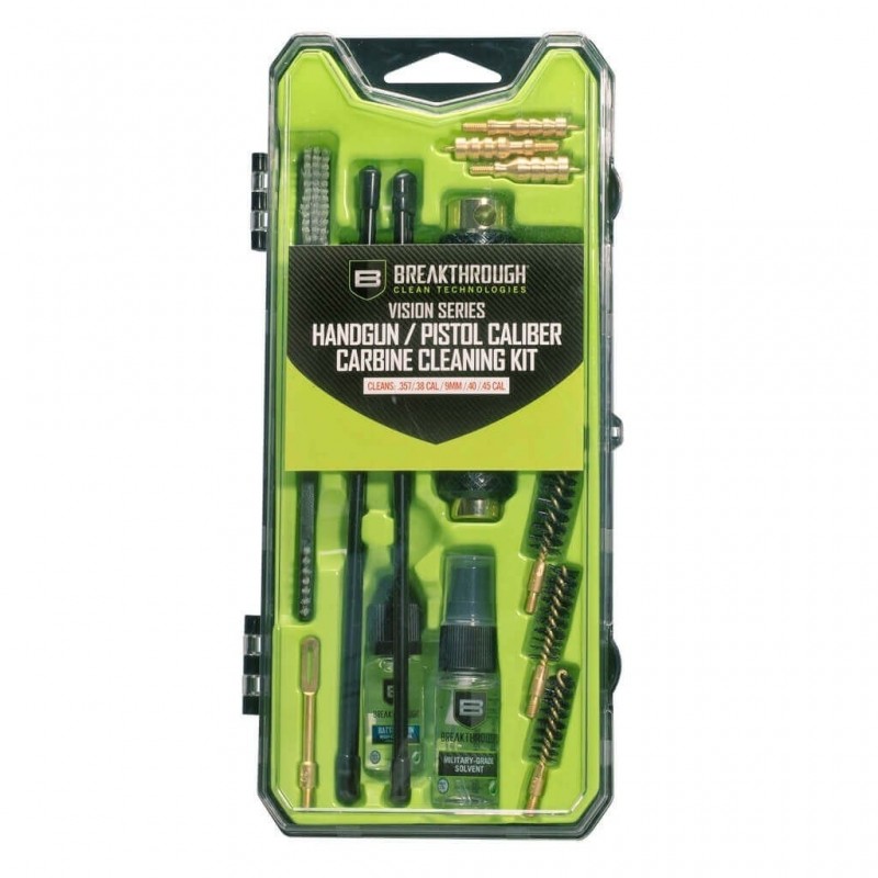 Kit de Nettoyage complet VISION pour carabine - Cal. 9mm/ .38/ .40/ .45 - Breakthrough