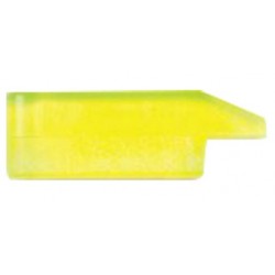 Guidon rectangulaire lumineux base plane / montage sur lumière JAUNE - pour arme de chasse