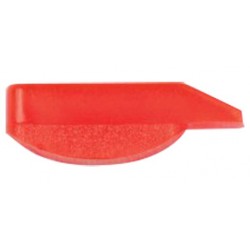 Guidon rectangulaire lumineux base arrondie/ montage sur lumière ROUGE - pour arme de chasse