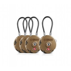 SAVIOR LOT DE 4 CADENAS À CABLE - NOIR (TSA)