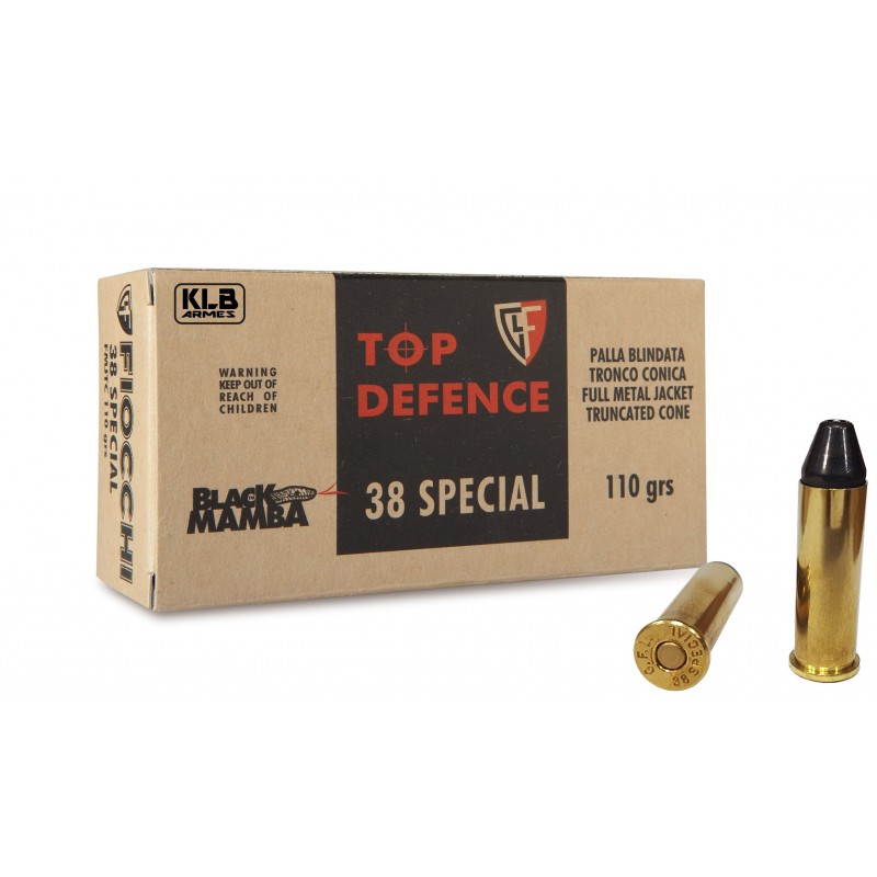 Cartouches FIOCCHI Cal 38 Special Black Mamba 110gr -  Boite 50